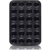 Belmalia Mini Muffin Mould, Silicone, 34 x 24 x 2 cm, 24 Buns, Non-Stick Coating, Cupcake Brownie Pudding Latta Muffin Muffin