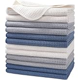 Polyte Waffle Microfiber Kitchen Towel 340 gsm, 16x28 in, 12 pcs