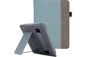 WALNEW Stand Case Fits Kindle Paperwhite 10th Generation 2018 (Model No.PQ94WIF) PU Leather Case Smart Protective Cover with Hand Strap, Blue
