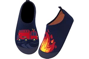 Kyopp Hausschuhe Kinder Mädchen Barfussschuhe Kindergarten Slippers Jungen Rutschfest Pantoffeln für Atmungsaktive Weich Lauflernschuhe Kleinkinder Schuhe