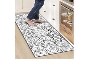 NIVELLPUBLICITARI Alfombras Vinilicas Hogar 120 x 60 Negro/Gris - Alfombra Vinilica Cocina Resistente y Antitropiezos - Alfombra Cocina Lavable Antideslizante para Interior/Exterior - Alfombras de Vinilo Esponjosas