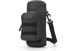 Kyrio Molle Sac à bandoulière pour bouteille d'eau avec pochette pour accessoires et bandoulière amovible 25 x 10,9 cm