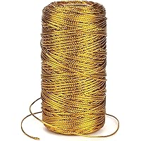 PandaHall Elite about 100m 2mm Metallic Cord Gold Braided Metallic ...