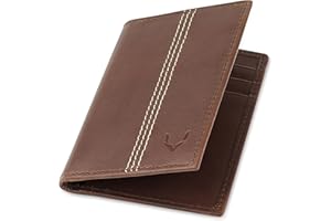 PELLE TORO Miniskładany skórzany portfel na karty kredytowe dla mężczyzn, cienka blokada RFID, bezdotykowa osłona karty, ręcznie robiony, minimalistyczny, smukły męski portfel na karty, w męskim