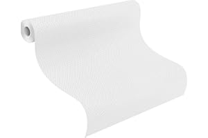 Rasch Tapete 127300 Weiße Vliestapete mit geflochtener Struktur zum Überstreichen, Überstreichbar - 10,05m x 0,53m (LxB)