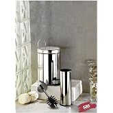 Pedallı &Ccedil;&ouml;p Kovası Wc Fır&ccedil;a Set 3 lt Krom