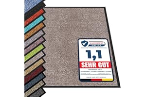 etm® Wycieraczka w wielu rozmiarach, pod drzwi wejściowe, do użytku wewnątrz i na zewnątrz (beżowo-różowa, 135 x 200 cm)