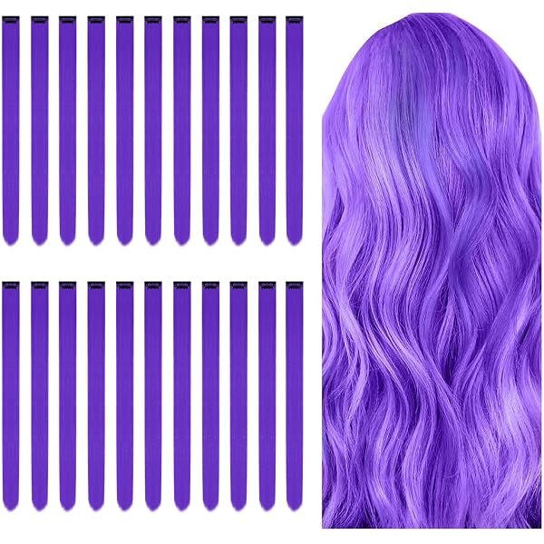 Mllkcao Haar-Lametta-Strähnen 35 Zoll (bunte Farben) – Feen-Haar Für Partys & Styling, Inkl. Werkzeug