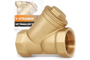 Instalguru Schmutzfänger Schmutzfilter 1 1/4'' IG Messing Y-Sieb Y-Filter Y-Stück Y Typ Wasserfilter Sedimentfilter Schmutzsieb Rohr Sieb Ventil Rohrsysteme Anschluss