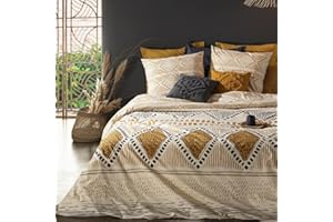 ATMOSPHERA CREATEUR D'INTERIEUR Set stampato "Ray Illim" ocra240x220