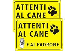 AERHIMIY Cartello Attenti Al Cane e Al Padrone Metallo Riflettente 20x30 cm, Cartello Attenti Al Cane Divertente Cartello Attenti Al Cane Alluminio Protezione UV, Impermeabile, Antiruggine, Con fori
