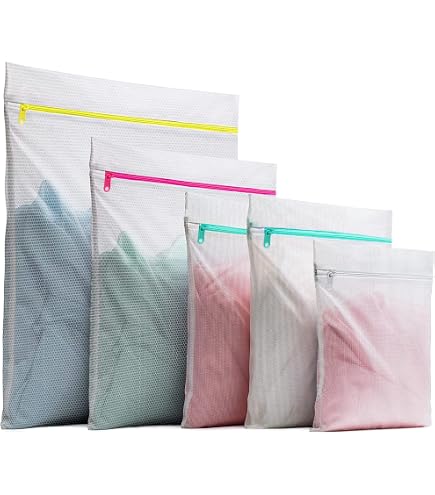 4 Sacchetti Per Lavatrice In Rete Con Cerniera, YOU Sacchi Biancheria Protettivi Per Intimo Calzini, Riutilizzabili, 2 Misure - 2