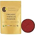 CARMEL ORGANICS Hibiscus Petals Powder 8 Ounce | USDA Certified | Non GMO & Gluten Free | Rich in Vitamin C | Pack of 1