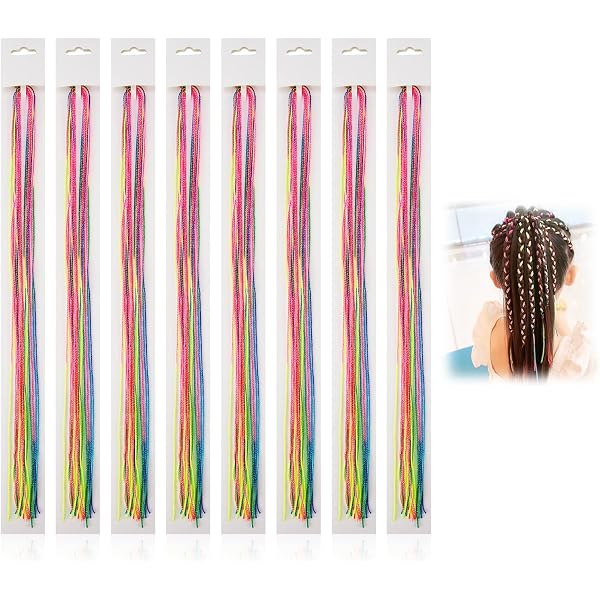 UILYNIU 64 Bunte Haarseile Für Dreadlocks & Zöpfe – 90 Cm, DIY Haarstyling, Haaraccessoires Für Mädchen