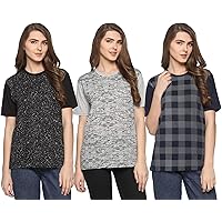 SHAUN 69GAL Women Round Neck T-Shirt(Pack of 3)