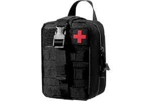 Kyrio Pochette de premiers secours vide tactique Molle sac médical d'extérieur sac à outils EMT pour médical, escalade, outils de sauvetage, sac banane multifonction militaire (rouge)