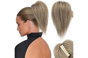 BRIKABIA Haarteil Dutt Haarteil Blond Haaren Hochsteckfrisuren Haarverlängerung Messy Bun (Aschblond)