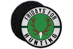 Copytec Patch Fridays for Hunting Jäger Jagdschutz Abzeichen Geweih Wappen Humor #33269