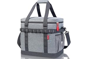 PeranoRidia Sac Isotherme 40L, 12 Heures Refroidissement, Grand Glaciere Souple Isotherme Portable pour Repas Homme & Femme avec Plusieurs Poignées, pour Pique-Nique, Camping, Voiture, Plage