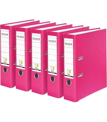 VON Leitz Ordner A4, verpakking van 20 stuks, karton met kunststof omslag, 80 mm rugbreedte, voor 600 vel, blauwe engel en FSC-gecertificeerd, voor school, studie en thuis, zwart, 10550095