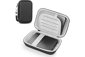 PHD KEISI Custodia per Hard Disk Esterno TOSHIBA Canvio Basics/Western Digital WD Elements/Seagate HDD caso, ​Memoria Esterna Portatile Disco Esterno Protettiva Borsa Antiurto Rigida Cover Case (gray)