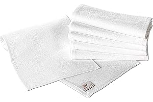 Carenesse 6 x ścierki do golenia 22 x 70 cm białe I innowacyjne ręczniki do twarzy o idealnym dopasowaniu: jakość premium 100% bawełna Öko-Tex 100 I higieniczne i chłonne ręczniki do golenia