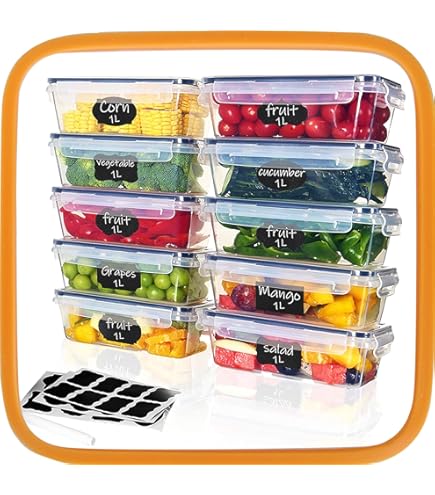 Boîtes De Rangement Hermétiques Triangulaires - Sans BPA, Empilables - Pour Farine, Sucre, Céréales - Taille L (800ml)