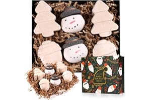 BODY & EARTH Badebomben Geschenkset, 6 Badekugeln Weihnachtsgeschenke, Vanille Rose Lavendel Duft, lustige Badeperlen Geschenke für Frauen, Mama, Freundin, Kinder, weihnachtsgeschenke für frauen