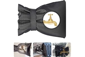 TUKNON Funda Protector para Grifo, Cubierta para Grifos de Exterior, Cubierta de Grifo Anticongelante de Invierno, Cubierta de Grifo de Protección de Invierno para Jardín, Negro,1 Pieza