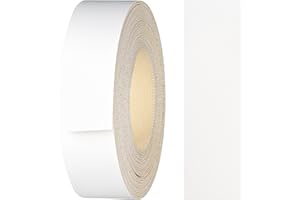 haggiy Okleina krawędziowa z melaminy z klejem topliwym, 21 mm x 5 m | taśma do naprasowania na półki i płyty | taśma krawędziowa - dekoracja: Arctic White