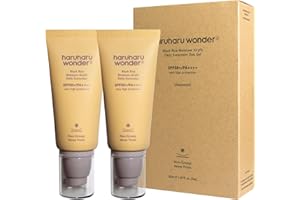 ‎HARUHARU haruharu wonder Black Rice Moisture Airyfit Daily Sunscreen 50ml (Pack of 2) SPF 50+ PA++++, Breitspektrum UVA/UVB, Antioxidationsmittel, nicht fettende samtige Oberfläche, hydratisierend