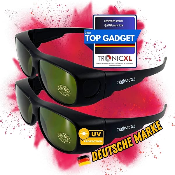 Lunettes De Protection Salle De Culture HPS LED - Lunettes UV Avec Attelle Nasale Pour Grow Room Serre (Vert)