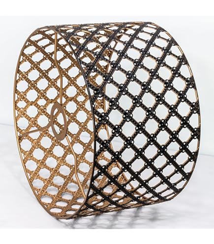 Paralume Impero Nero Con Interno Oro 35cm - Produzione Italiana Paolo Rossi, E27