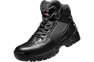 NORTIV 8 Botas de Trabajo Tácticas Militares para Hombre Botas Policiales Senderismo Motocicleta Botas Combate