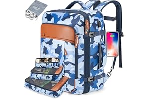 Lumesner Handgepäck-Rucksack, extra groß, 40 l, Flugzugelassen, Reiserucksack für Männer und Frauen, erweiterbar, großer Koffer-Rucksack mit 4 Packwürfeln