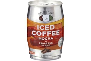 Master Café Iced Coffee Cans Mocha 240ml x Pack of 12 - Full-Bodied Arabica & Robusta Coffe Bean Blend, Ready to Drink, Enjoy Cold or Iced Mocha Coffee
