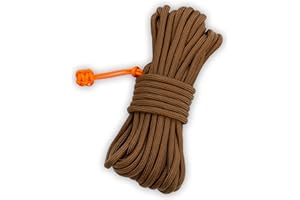 SURVIVORCORD Titan Survival Patented Paracord 550-25ft, 100ft, 500ft & Color Options - 620LB Strength Survival Paracord Military Spec with 3 Strands - Heavy Duty Hank Cord for Camping & Outdoors with Firestarter