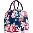 VR PRIME Lunch Tiffin Bag for Office Women | Tiffin Insulated Handbag for for Lunch Box | School, Office, Outdoor (Navy Rose)