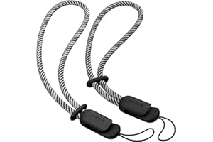 SURPHY 2 Pièces Cordons avec Dragonnes à Main pour Couple, pour Téléphone Portable, clé, USB, Lecteur MP3, MP4 et Plus (Noir & Noir)