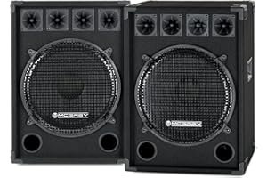 McGrey Paar DJ-1522 DJ PA Lautsprecher Box 38cm (15“) Subwoofer 1600W (Passiv, 2-Wege System, Holzgehäuse)