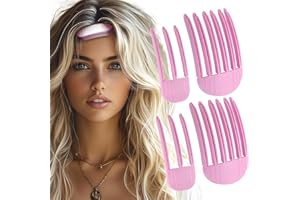 SONNOREL Volumen Clips Haare 4 Stück für Fluffige Pony,Volumenclip für den Haaransatz,Haarklammer Kein Abdruck Haarwurzel Lifting Clips für Männer und Frauen,Rosa