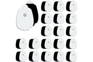 Lanieney 40 Pcs TENS Pads Electrodes, Reusable Long-Lasting Self-Adhesive Non-Irritating Snap for Tens Unit Replacement Patches with Standard 3.5mm Snap-on Connector, Compatible with Belifu, Brilnurse