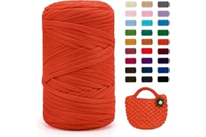 Uiopa Hilo para Tejer a Crochet, 400g/120m Trapillo para Tejer Bolsos, Trapillo Crochet Hilo de Poliéster para DIY y Tejido, Bolso de Mano, Manualidades, Decoración Hogareña