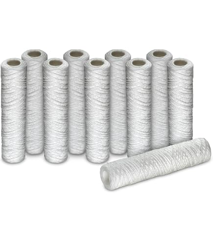 6 Pièces Filtre Sédiments 10 Pouces 25 Microns Polypropylène - Élimine Sable Et Rouille