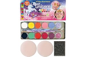 ‎EULENSPIEGEL Eulenspiegel 212264 - Schminkpalette Sweet Unicorn, vegan, Einhorn, Schminkset, Kinderschminken, Karneval, Fasching