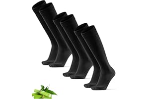 DANISH ENDURANCE Calze Uomo Lunghe in Bambù, Classiche, Calzettoni Uomo Traspiranti e Morbidi, Fibra di Bamboo, 3 o 6 Paia