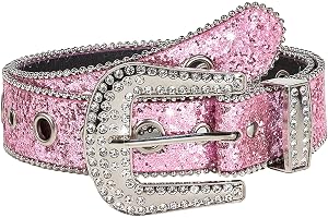 Lufdegim dam strass-bä , glänsande midjebä , kristall, strass, midjebä , västerländsk bling, nitläderbä för cowgirl cowboy jeans, byxor, klänningar, mode, midjebä