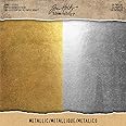 Tim Holtz Metallic Kraft Stock Pad, Multi-Colour, 21 x 20.5 x 1 cm