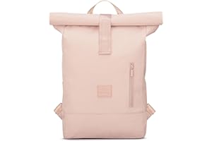 Johnny Urban Sac à dos Roll Top Femmes & Hommes Rosé - Robin Medium - Conçu de Bouteilles en PET Recyclées - Sac Durable Haute Qualité - Sac Occasionnel Ètanche avec Compartiment pour Laptop