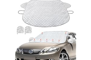 WenYa Premium All-Weather Windscreen Cover with Magnets | Heavy-Duty Snow, Ice & UV Protection Magnetic Windshield Frost Protector for Cars, SUVs (Standard)